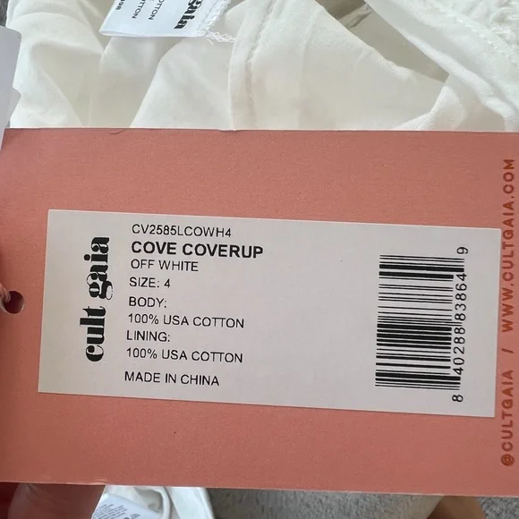 NWT Cult Gaia Cove Cup Up Crochet Pants in White - Picture 9 of 9